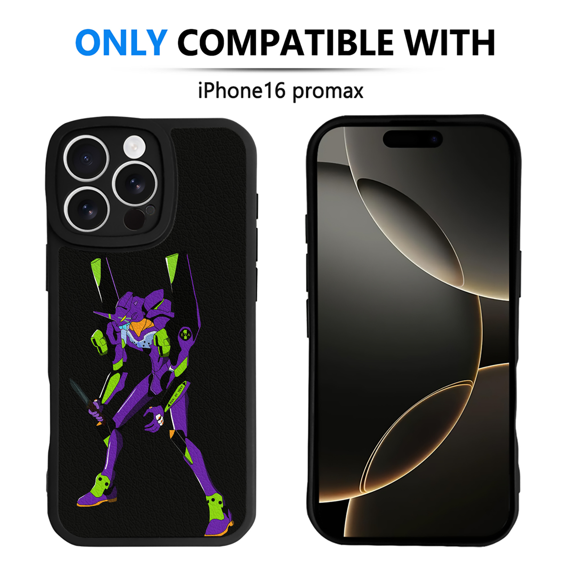 （画像用） EVA 新世紀エヴァンゲリオン 【iPhone 16シリーズ対応】シリコンスマホケース（レザー調） 材質：シリコン